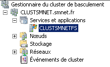 Serveurs A Partage sur CLUSTERSMNETFS