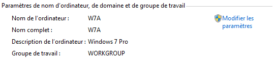 Windows 7 Ordinateur propriétés