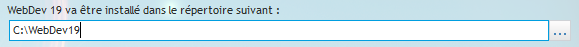 Installation de WebDev 19 - Répertoire
