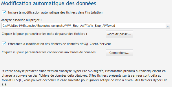 Modification automatique des données