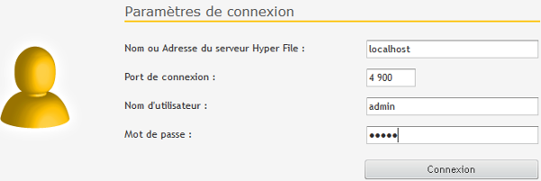 Administrateur HFSQL Paramètres de connexion