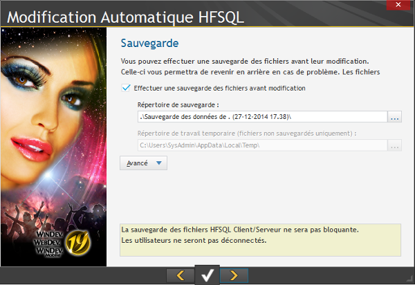 Modification automatique HFSQL 4