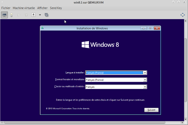 Windows 8.1 sur QEMU/KVM