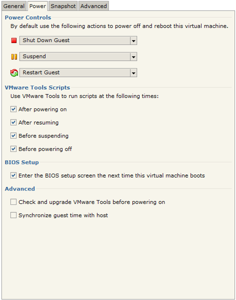 VMware Server 2.0.2 - Console Web Bios Setup