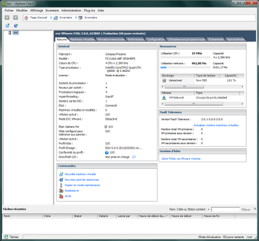 Console VMware vSphere