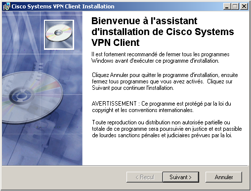Cisco Systems VPN Client Installation