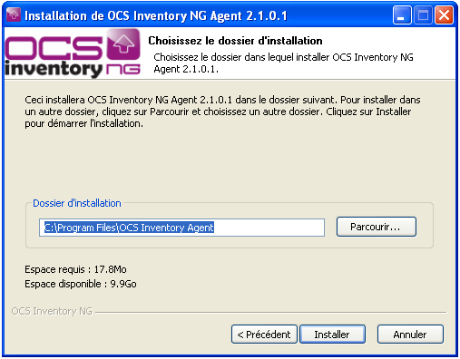 OCS Inventory NG Agent Dossier d'installation