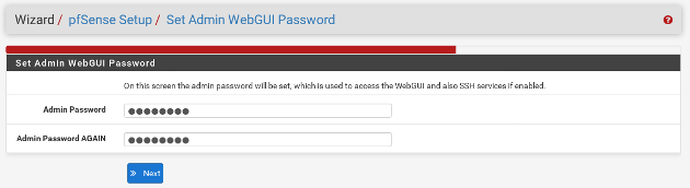 Assistant pfSense Admin WebGUI Password
