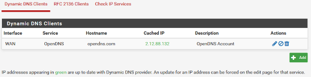 pfSense Dynamic DNS Client