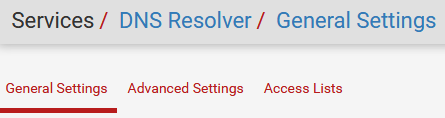 pfSense - Services - DNS Resolver