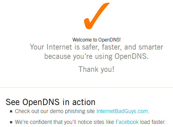 OpenDNS Welcome