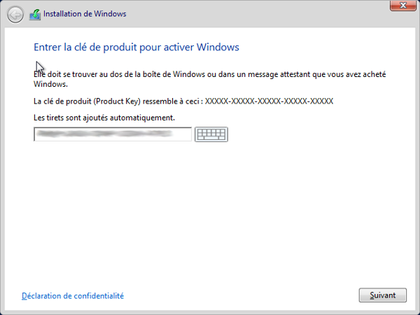 Windows Server 2012 R2 - Clé de produit