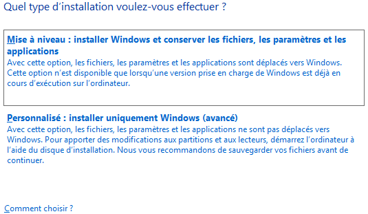 Windows Server 2012 R2 - Type d'installation