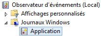 Journaux Windows Applications
