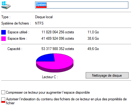 Windows Server 2012 R2 - Indexation des lecteurs