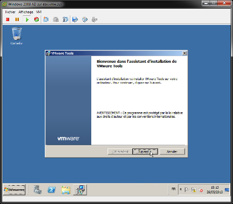 Assistant d'installation de VMware Tools