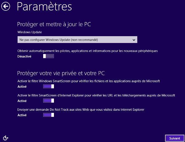 Windows 8 - Paramètres (2)