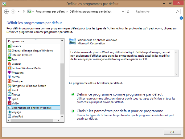 Windows 8 - Visionneuse de photos Windows