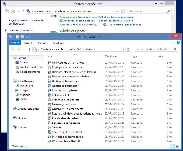 Windows 8 - Outils d'administration