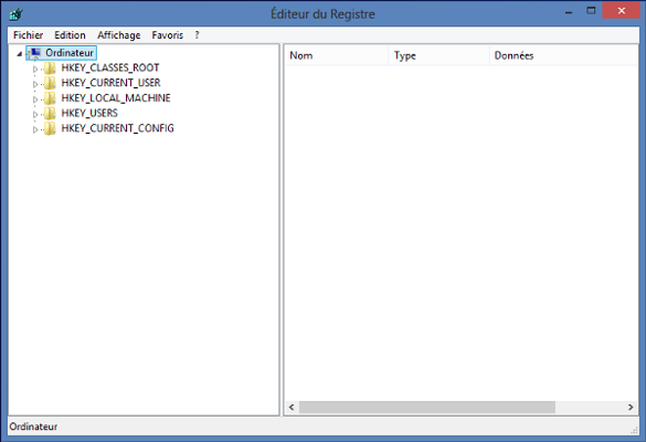 Windows 8 - Éditeur de registre