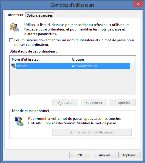 Windows 8 - Comptes d'utilisateurs