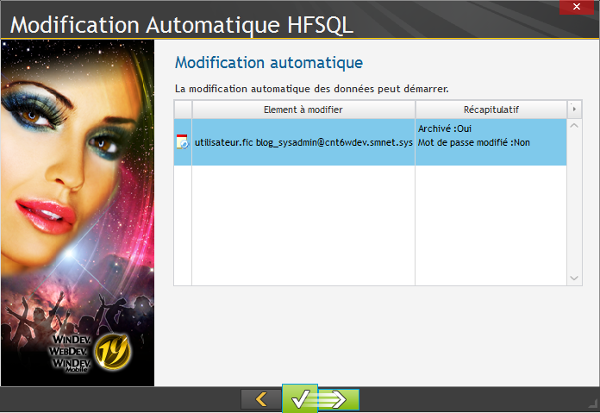 Modification automatique HFSQL 6
